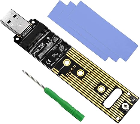 QNINE - Adaptador NVME a USB (discos duros M.2 a tarjetas de tipo A (no necesita
