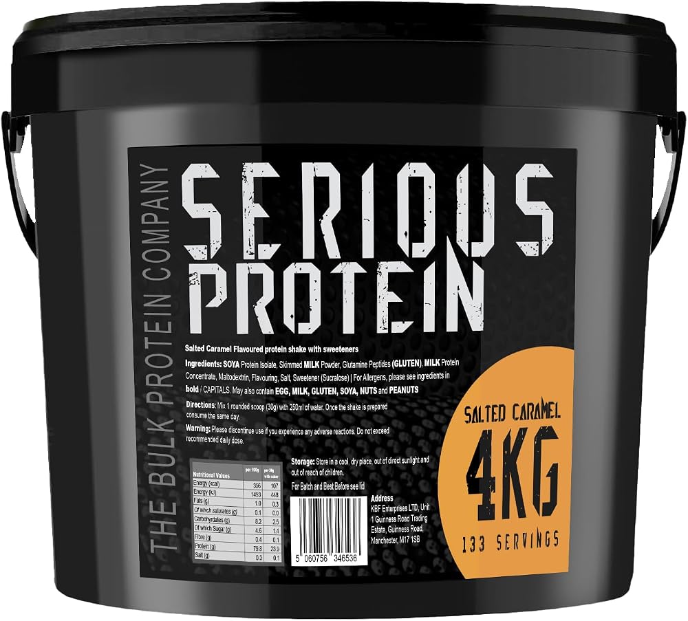 The Bulk Protein Company Serious Protein 4kg Salted Caramel Lean Muscle