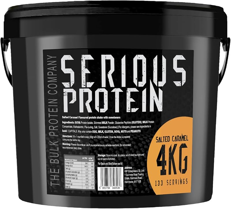 The Bulk Protein Company Serious Protein 4kg Salted Caramel Lean Muscle