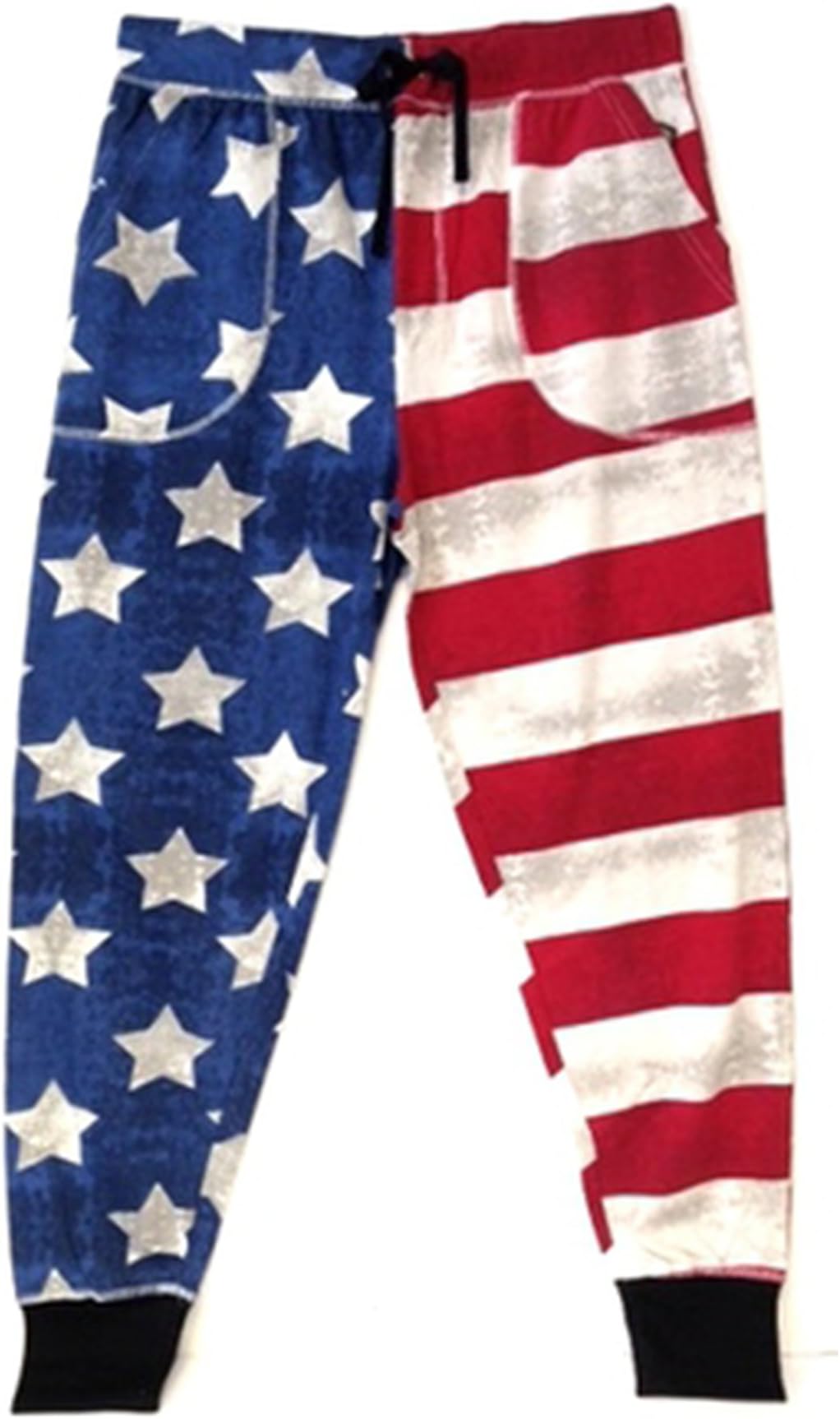 American Flag Grunge Jogger Pants for Men-Medium