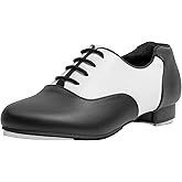 Linodes PU Leather Lace Up Tap Shoe Dance Shoes for Women and Men's Dance Shoes Colorful