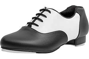 Linodes PU Leather Lace Up Tap Shoe Dance Shoes for Women and Men's Dance Shoes Colorful