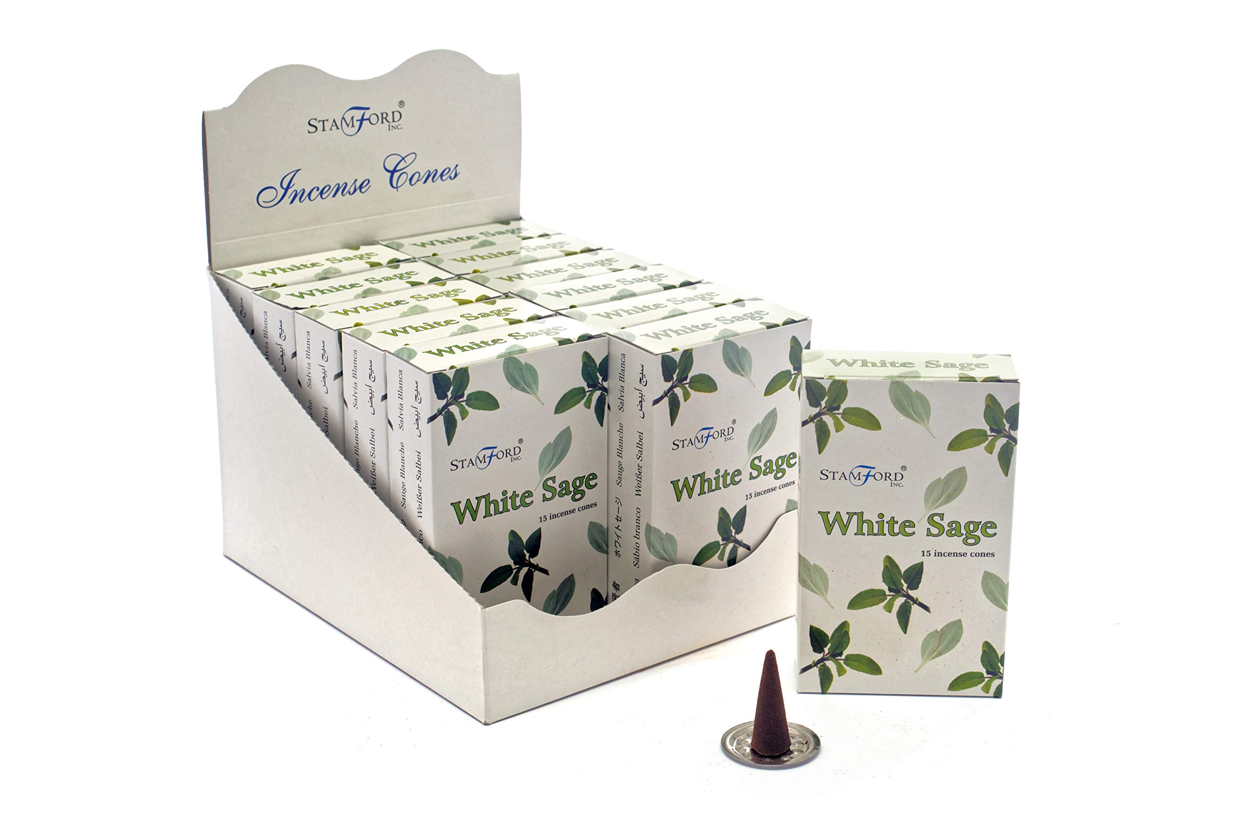 Stamford White Sage Incense Cone, 12 x Pack 15 — image 1