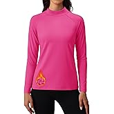 MAGCOMSEN Thermal Shirts for Women Mock Turtneck Long Sleeve Tops Fleece Pullover Workout Running Winter Base Layer
