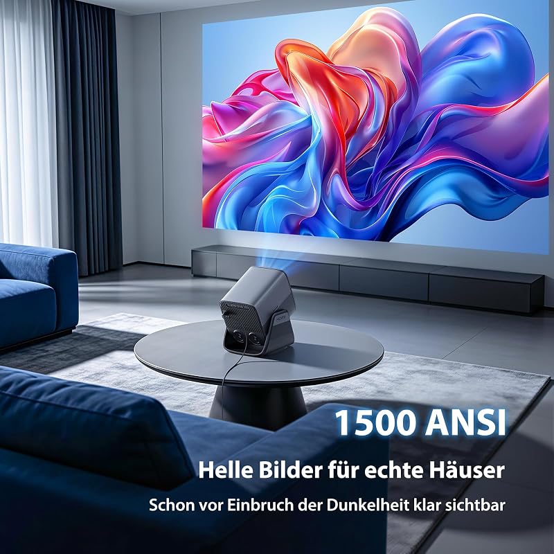 Smart Beamer 1080P HDR10+, 32 GB Speicher【Integrierte Apps】