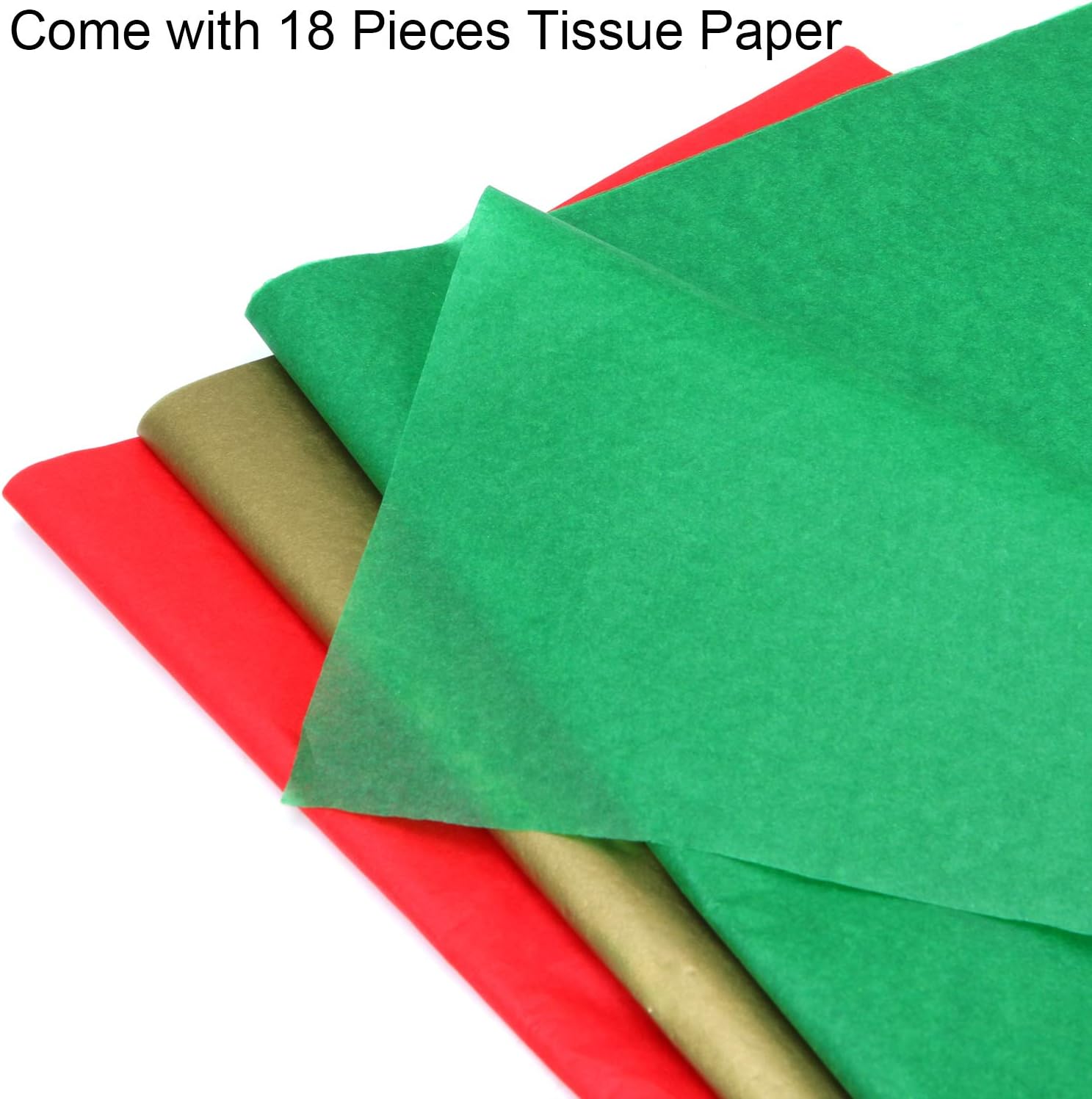 Elcoho 12 Pieces Christmas Kraft Gift Bags Shopping Bags Holiday Party Bag Christmas Gift Paper Bags with 18 Sheets Christmas Tissue Paper for Christmas Decorations: Toys & Games