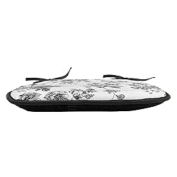 Ambesonne Black and White Chair Seating Cushion Set