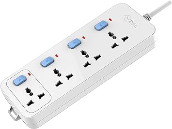 Gongniu (Formerly Bull) Extension Board; 4 Socket, 4 Switch, 3 M Wire