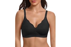Avidlove Wireless Seamless Bras for Women Full Coverage Supportive Bras Scalloped Jacquard Everday Bras