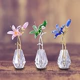 Ornalrist Crystal Floral Figurine Lily Flower Pink Collectible Home Decor view 6