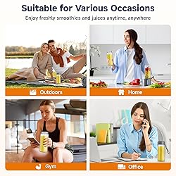 COKUNST Portable Blender, 17Oz Personal Blender for