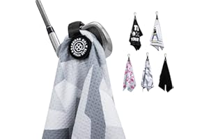 BARUDAN GOLF Magnetic Golf Towel for Men Women Golfer - Microfiber Golf Towel Magnet with Waffle Texture - Strengthen Magnet Golf Towels for Strong Hold to Metal Objects (5.Grey Camo)