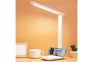 R RUCKERCO Led Desk Lamp Dimmable Desk Light Reading Lamp 3 Lighting Modes, Eye Protection Accessories, Study Desk Lamp Equipped USB Charger Suitable for Home Office is for Gift Giving