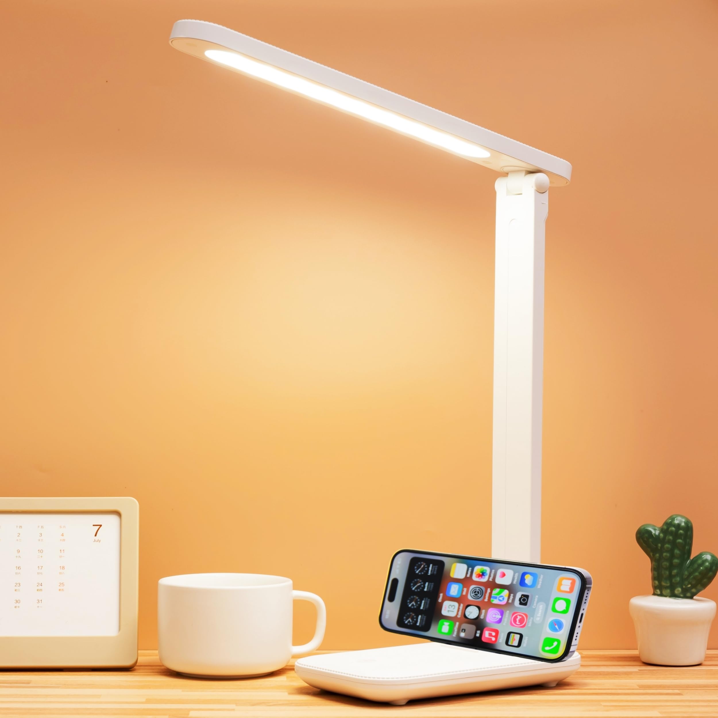 Photo 1 of R RUCKERCO Led Desk Lamp Dimmable Desk Light Reading Lamp 3 Lighting Modes, Eye Protection Accessories, Study Desk Lamp Equipped USB Charger Suitable for Home Office is for Gift Giving