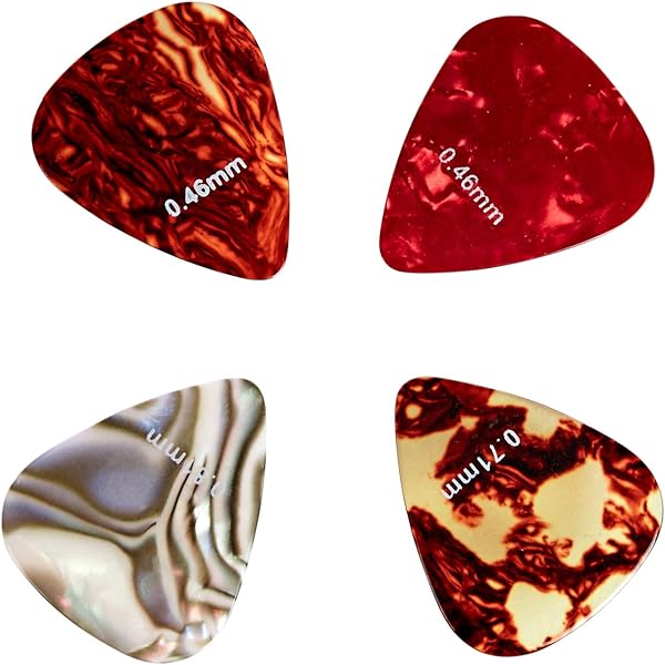 Amazonベーシック ギターピック セルロイド素材 ミックスカラー 