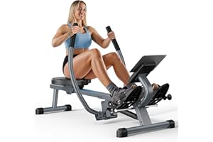 UKEEP Compact Full Motion Rowing Machine, Dual-Oar 350 LB Weight Capacity, Heavy-Duty Rail, Strengthen Lats for Greater Back Width and Thickness Full-Body Workout