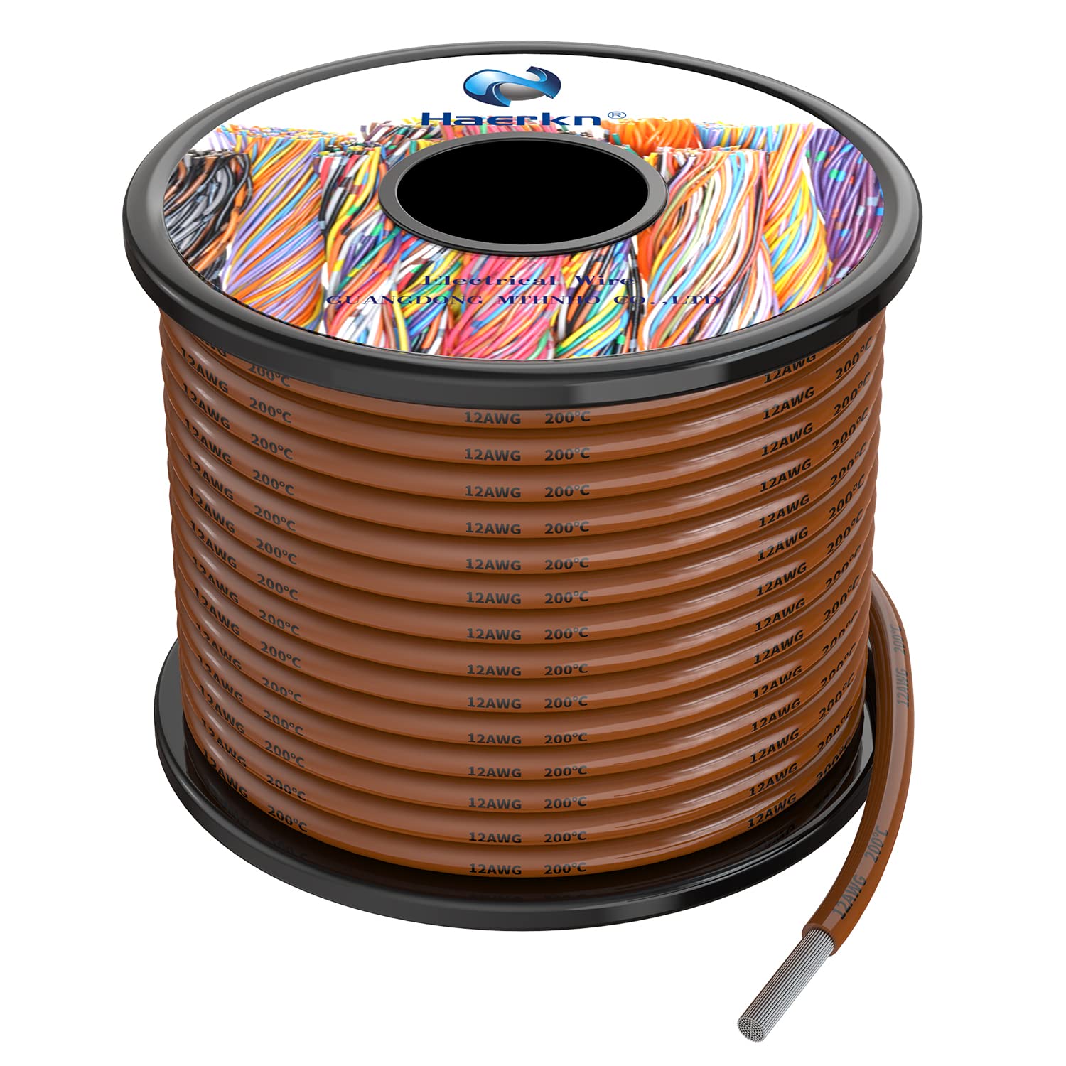 3.3mm² 12awg Silicone Electrical Wire Cable Brown 10Meters 12 Gauge Hookup Wires kit Stranded Tinned Copper Wire Flexible and Soft High Temperature Resistance