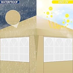 TOOLUCK 10x10 Pop Up Canopy Tent with 3 Sidewalls