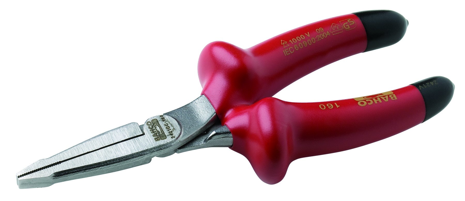 Bahco 2421V-160 160mm Insulated Flat Nose Plier