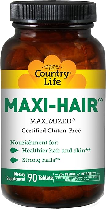 Amazon Com Country Life Maxi Hair Strengthens Hair Skin And