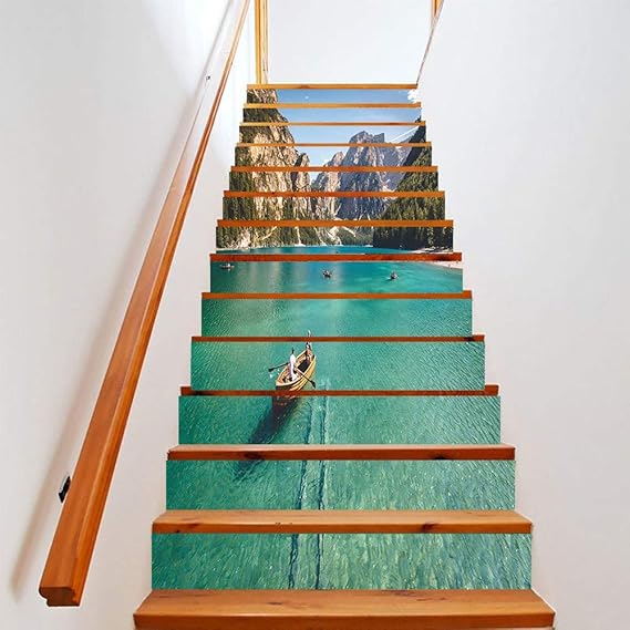 Pegatinas De Escaleras De Pvc Personalidad Creativa Mar Simulación