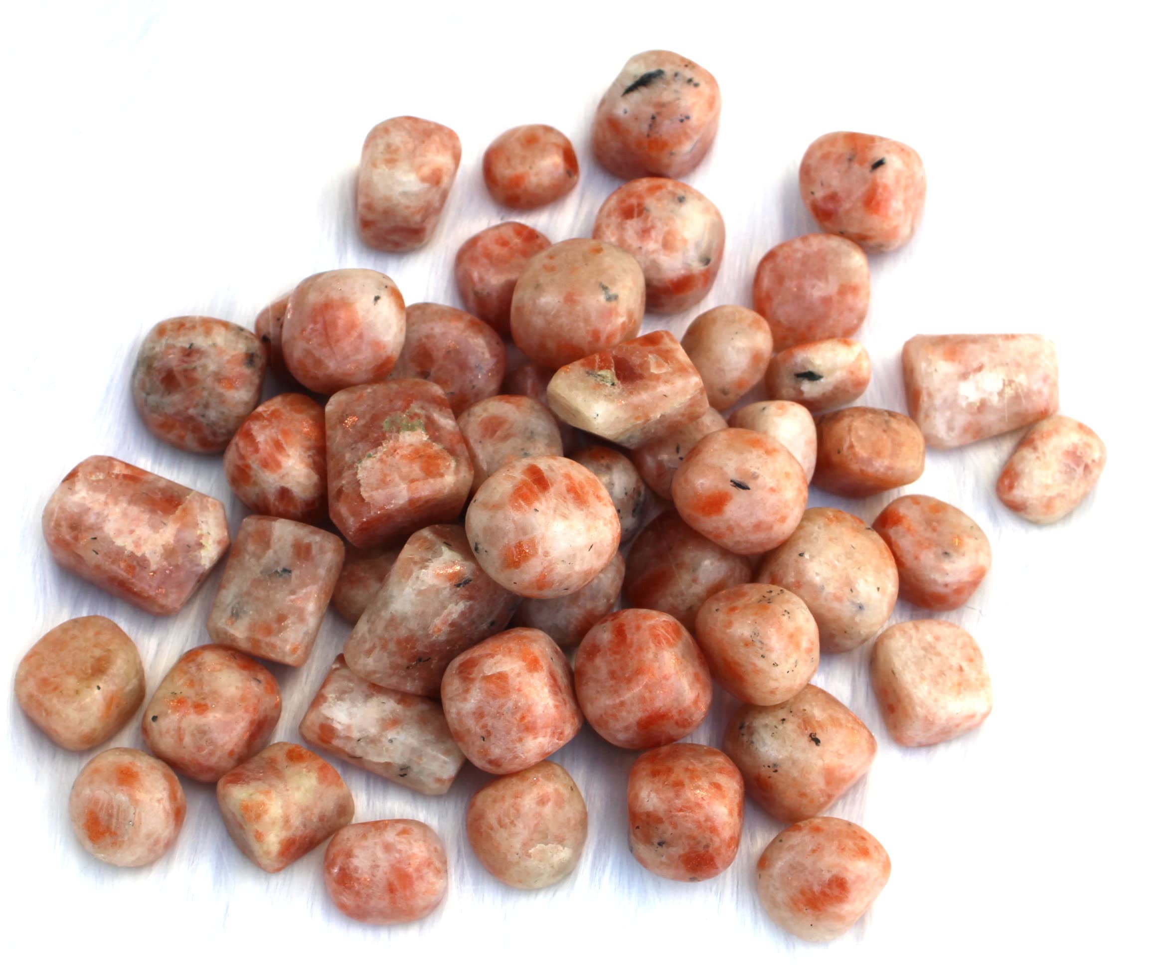 Prajet Sunstone Tumbled Stone 100 Grams Approx. 0.75" to 1"inch Chakra Balancing Healing Crystal Positive Energy