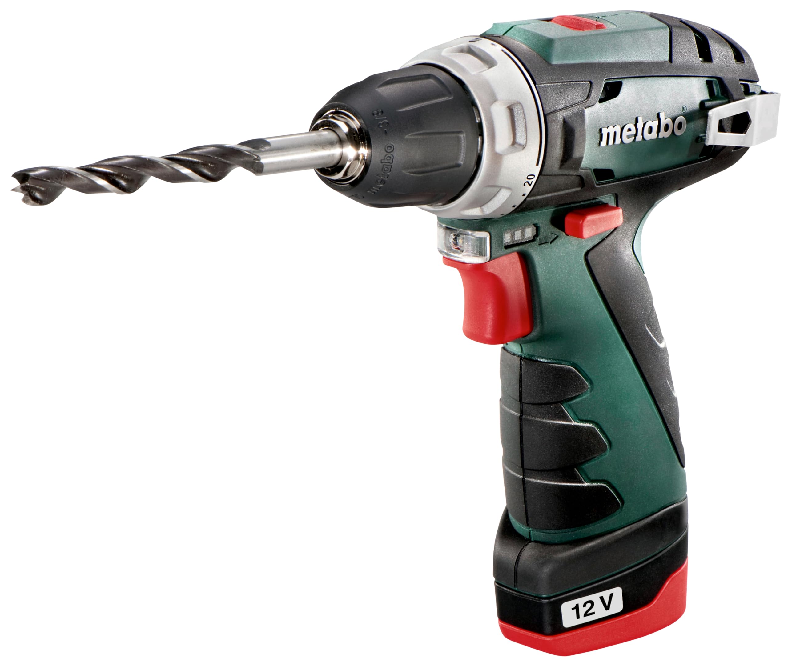 Metabo PowerMaxx BS - cordless combi drills (Lithium-Ion (Li-Ion), 10.8 V, 2 Ah, 800 g, Black, Green)