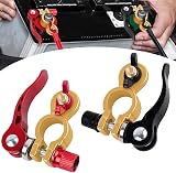 Techfection Battery Terminals Quick Release Pair 12V/24V with Wing Nuts