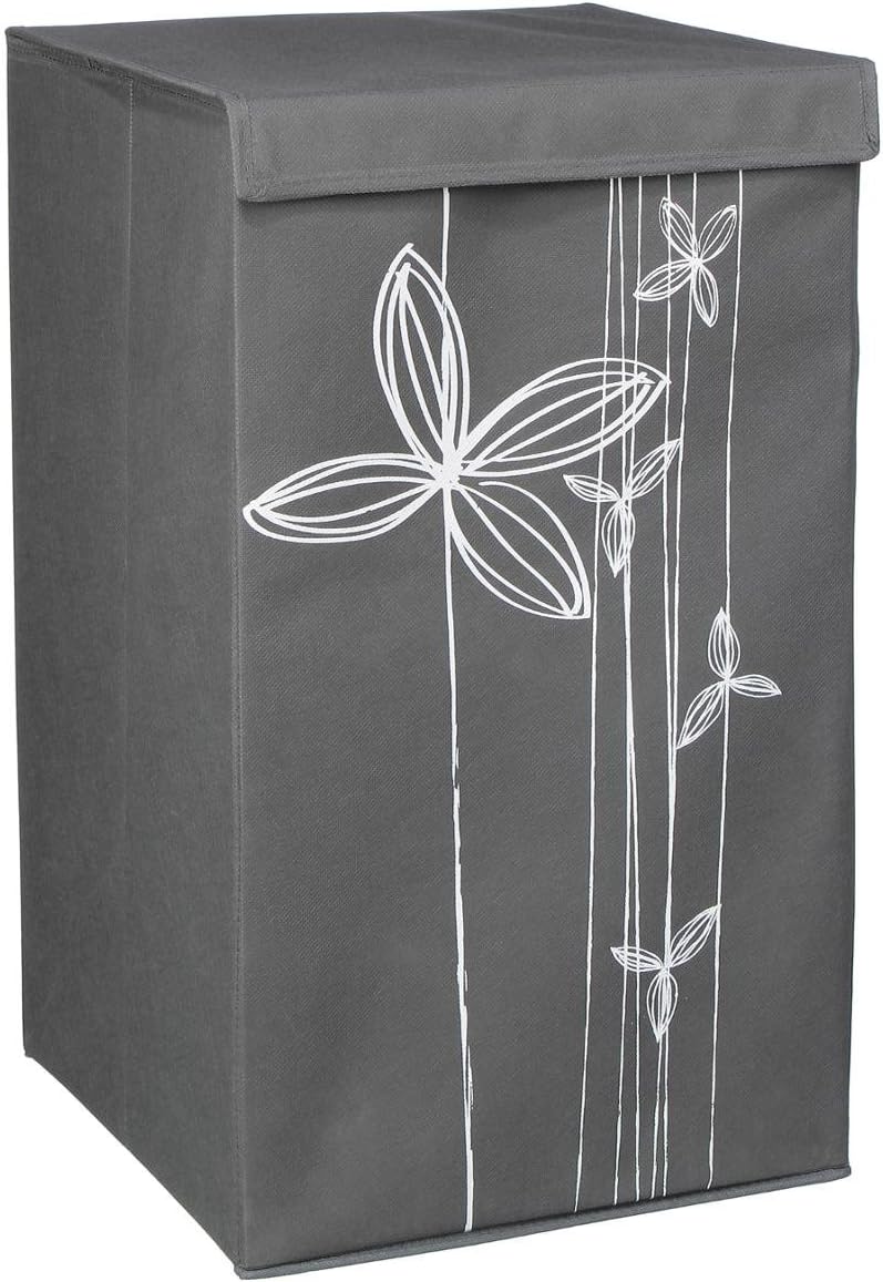 Wäschekorb mit Deckel - leicht und faltbar - natürlicher Look - Farbe