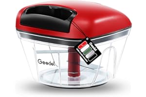 Geedel Manual Pull Vegetable Chopper, Hand Food Chopper Dicer for Kitchen, Easy Cleaning Garlic Onion Chopper for Vegetables,