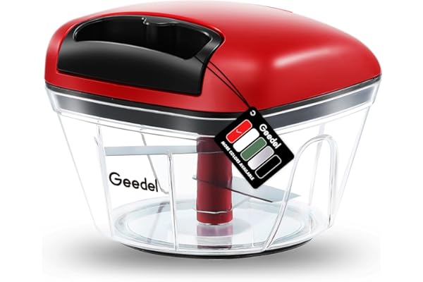 Geedel Manual Pull Vegetable Chopper, Hand Food Chopper Dicer for Kitchen, Easy Cleaning Garlic Onion Chopper for Vegetables,