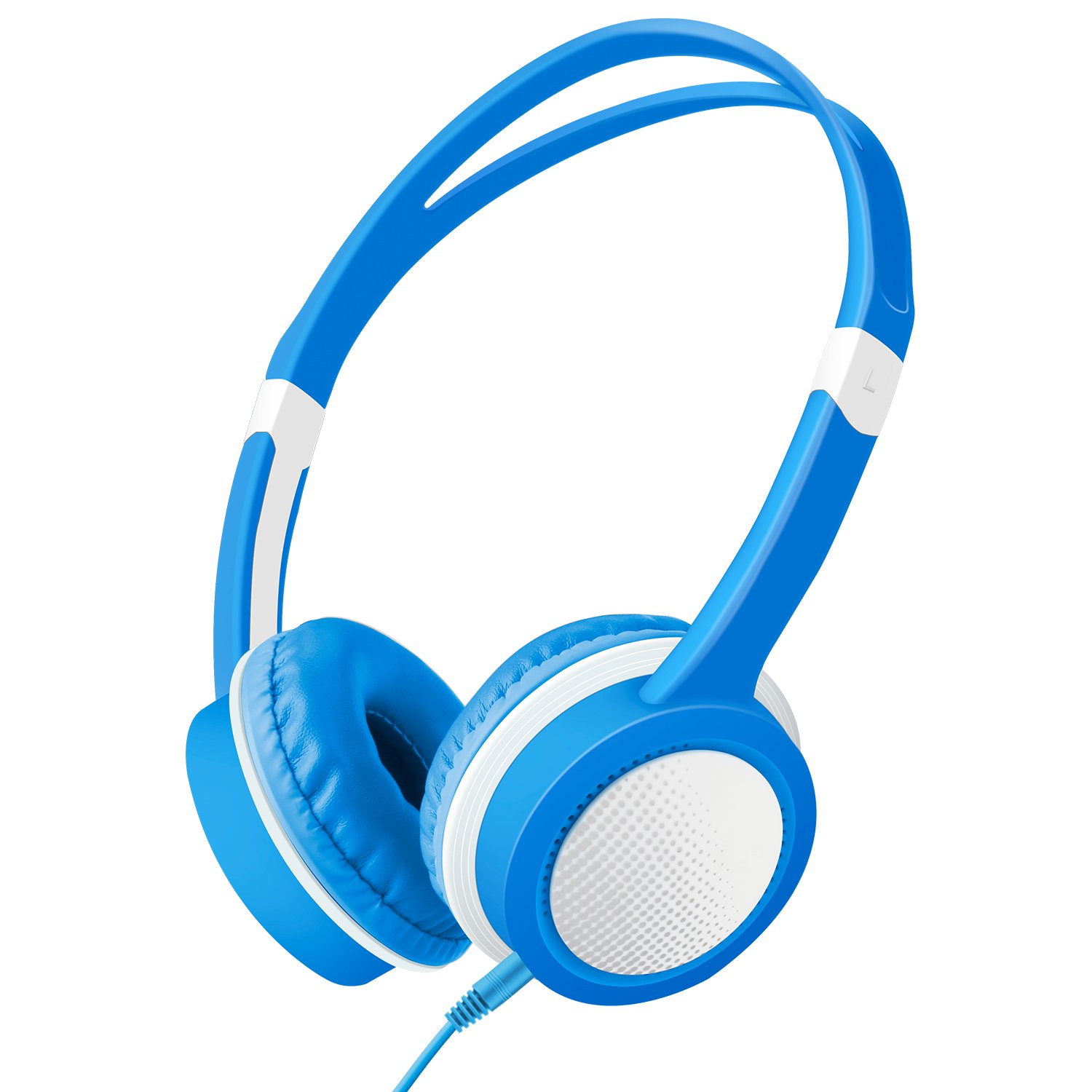 Kids Headphones - Comfortable and Adjustable Wired Over Ear Headset with Volume Limiting - Toddlers Headphones for Boys and Girls (Blue)