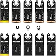 10PCS Oscillating Tool Blades for Wood Plastics Metal, Universal Quick Release Saw Blades Multitool S Blades for Mastercraft 