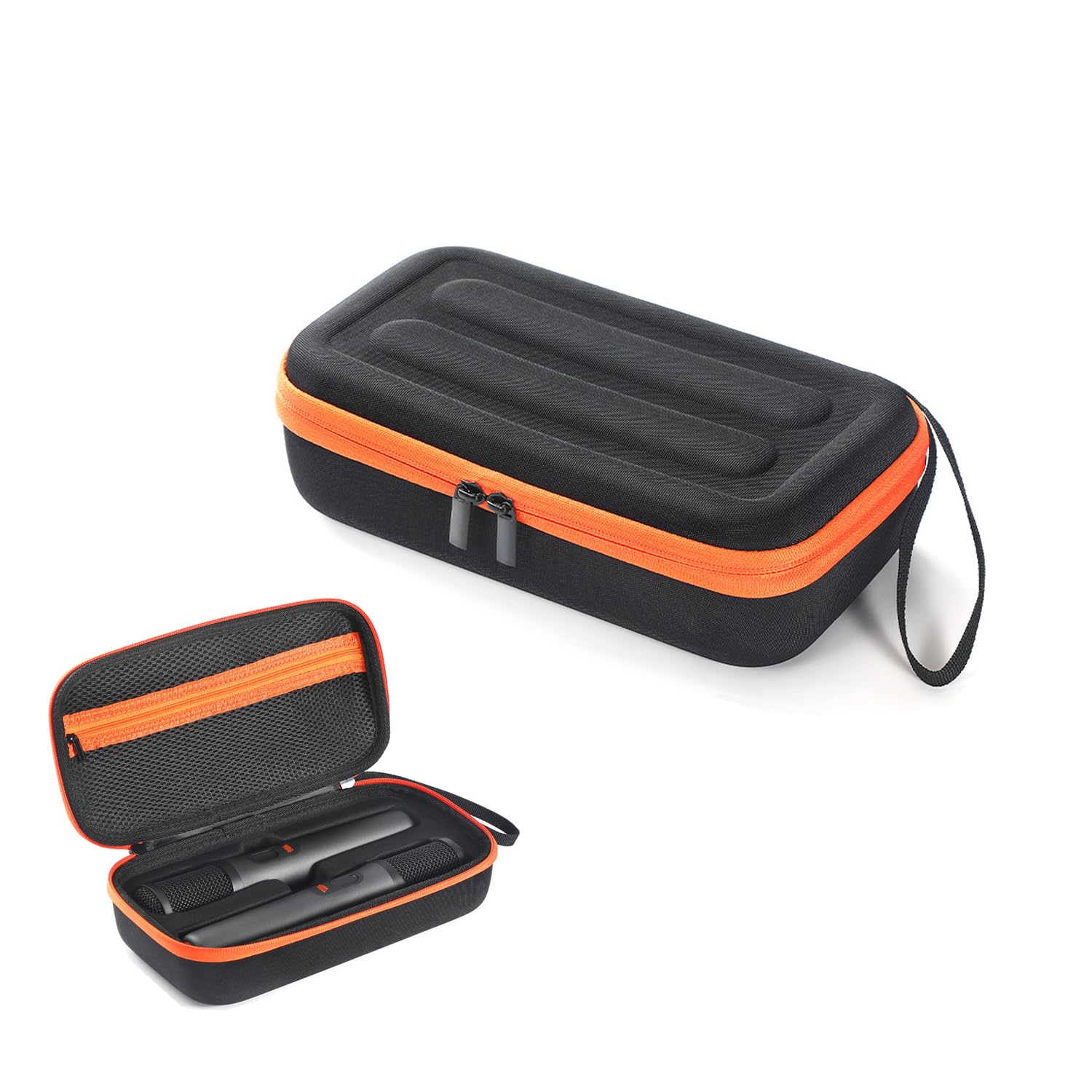 OURHZTB Microphone Case Storage Bag Compatible with JBL Party Box Wireless Mic, Portable Travel Hard Shell Organizer for 1 Pair Bluetooth Microphone