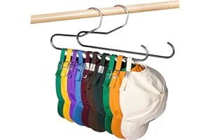 Hat Storage Organizer for Baseball Caps, Non Slip PVC Coating Holder Max 10 Hats Rack Hangers for Closet Organizers and Stora