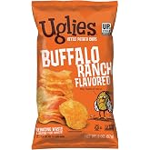 Uglies Kettle-Cooked Potato Chips, Buffalo Ranch, 2 Oz Bags, Pack of 12 | Crunchy Texture, Snack Box, Kosher, Non-GMO, Individual Packs, Office Use, After-School Parties, Small Batches