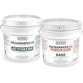 Simiron Polyaspartic High Solids Topcoat Coating System - 2 Gallon Kit - Clear Coating Gloss Finish - Easy-to-Use 1:1 Mix Ratio - Protection to Adhesion, UV, Abrasion, &amp; Scratches (Medium Cure)
