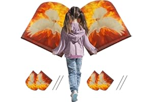 WUCHIEAL 4 Pcs Set 32 inch Praise Dance Worship Flags with Scalable Rod for Kids Children Outdoor Practice Performance Semicircle Praise Church Flags for Worship Dance DOVE#