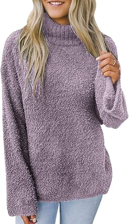fuzzy turtleneck sweater dress