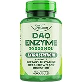 GREAT BILLIOM DAO Enzyme (Diamine Oxidase) - Digestive Enzymes for Women & Men - 30,000 HDU - Gut Health Supplements - Digestive Health Histamine Support - Enzymes for Digestion - 60 Capsules