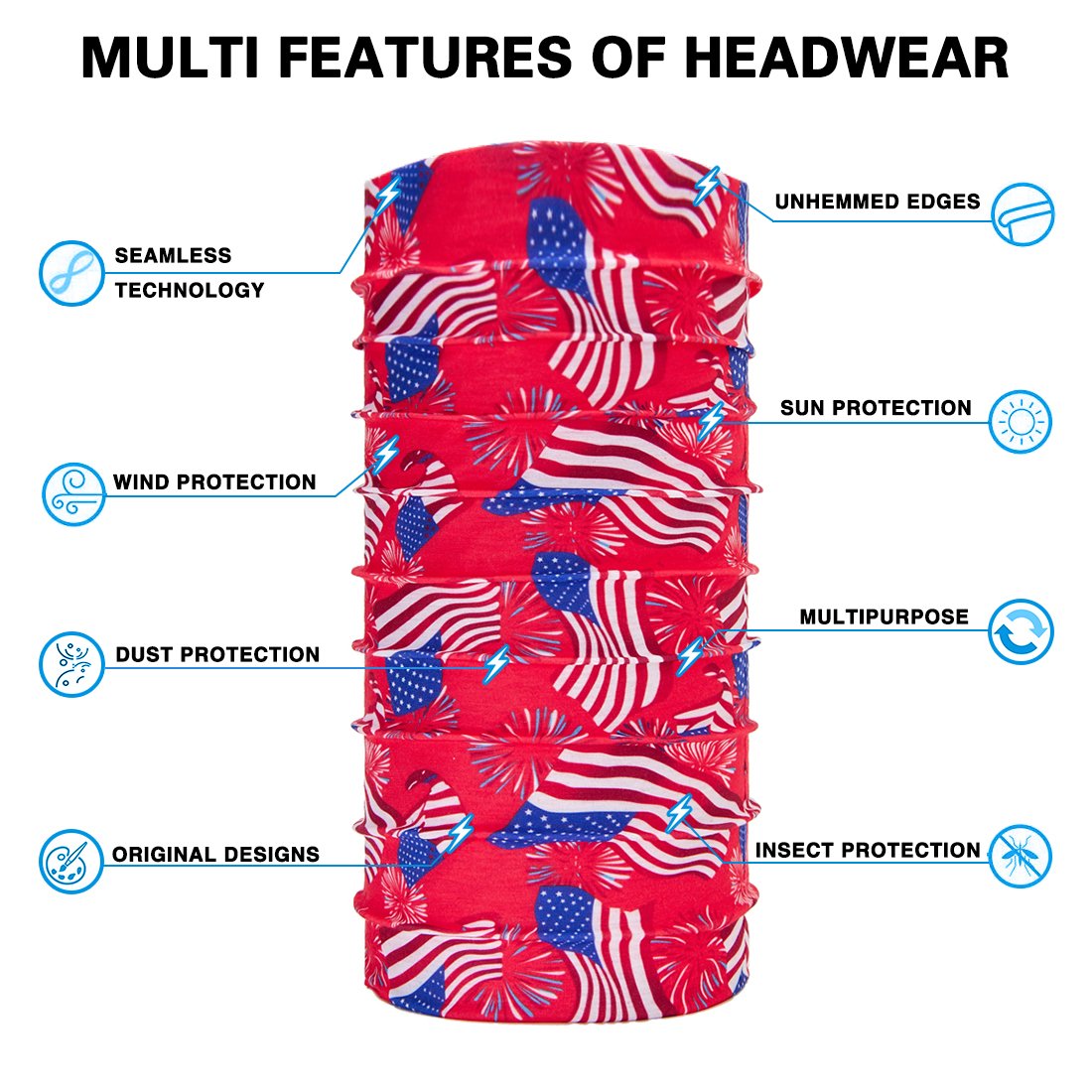 TUONROAD vintage Seamless Bandana Scarf custom Colorful Multi Cat Headwear Head Wrap spf Neck Gaiter for Cycling Fishing Hunting Running Camping Hiking