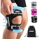 CAMBIVO Patellar Tendon Support Strap, Adjustable Knee Strap with Gel Pad | Side Stabilizers for Men and Women, Lightweight Knee Support, Storage bag, Running, Hiking, Squats, Walking and Workouts
