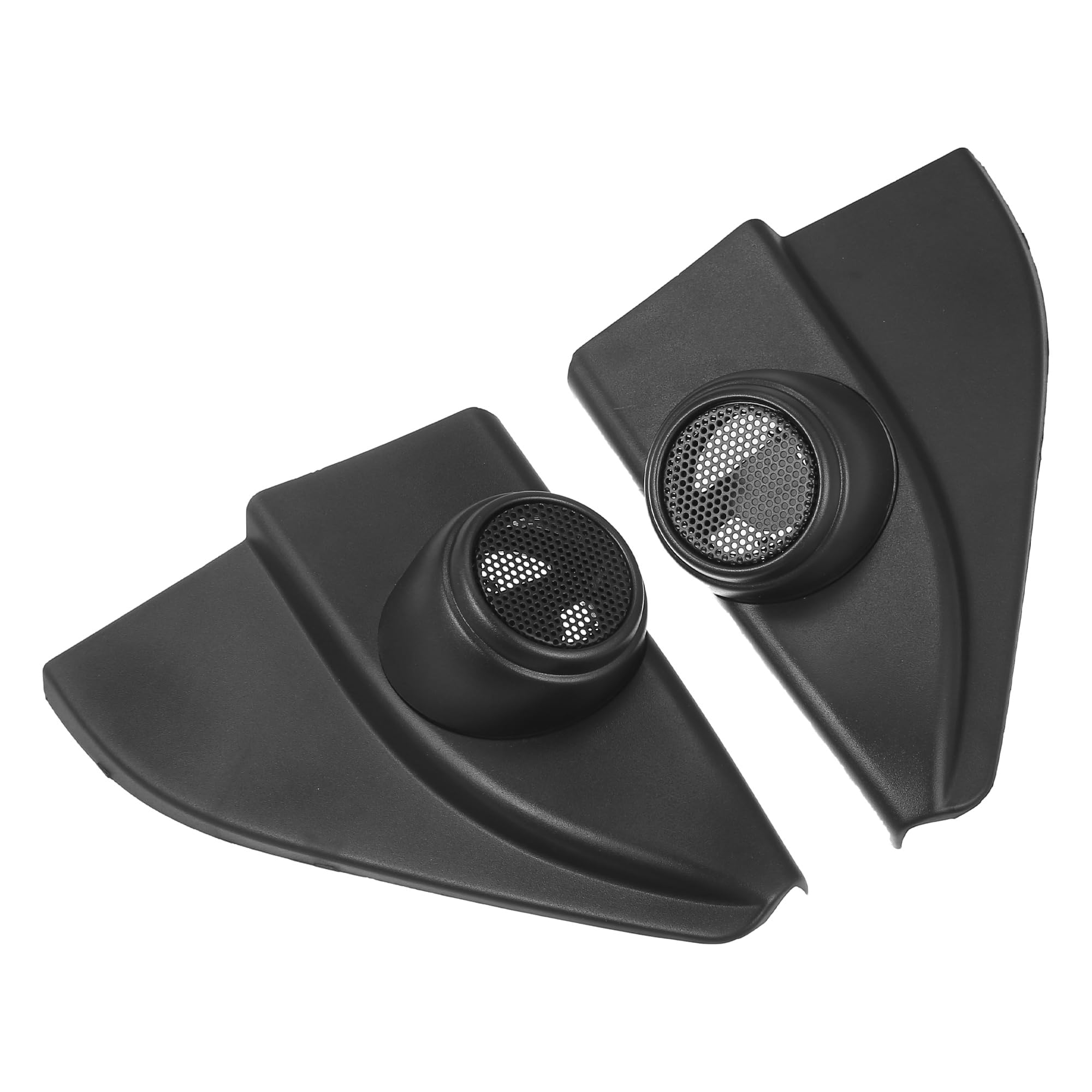 Unifizz Car Door Tweeter Speaker Panel Cover Trim for To-yo-ta For-tu-ner 2016-2019 - Pack of 2 Black