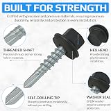 Keple 4.8x25 mm Roofing Screws Hex Head Self-Drilling Multi-Color RAL 7016 (50 view 2