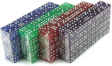 Brybelly 400 Count 16mm Dice - Purple, Blue, Green, Red