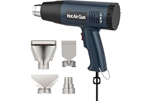 ANIRUDH 2000W Heat Gun 50℃-600℃ - Fast Heating Hot Air Gun Stepless Adjustable Temperature Control Overheat Protection 4 Nozz