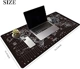 HGWALP Large Gaming Mouse Pad Black World Map 31.5 x 11.8 Inch Anti-Slip view 5