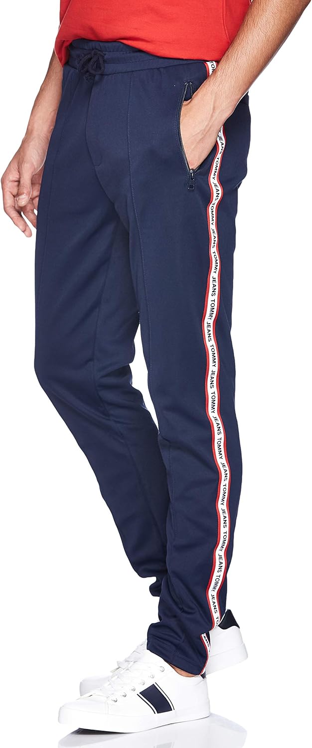 Tommy Jeans Hombre Joggers de Pista, Azul