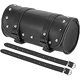 Motoforti Universal Motorcycle Fork Handlebar Tool Bag Cycling Storage Pouch Bag Waterproof Faux Leather Black
