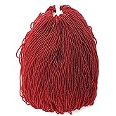 Czech Glass Seed Beads 11/0 (2.1mm Diameter) Transparent Red Strung DIY Jewelry Making Beadss - 500g Bulk Bag by Preciosa (Jablonex)